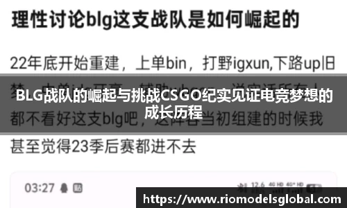 BLG战队的崛起与挑战CSGO纪实见证电竞梦想的成长历程