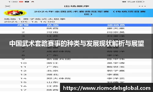 中国武术套路赛事的种类与发展现状解析与展望